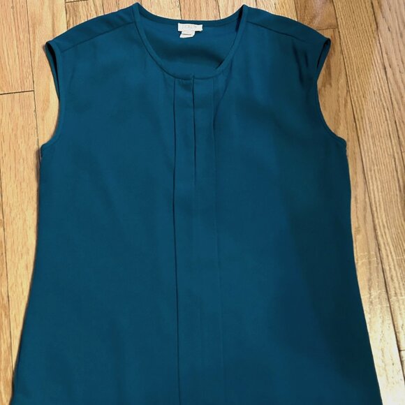 J.Crew Womens Blue/Green Sleeveless Blouse Size 2 Beautiful! - Picture 1 of 1